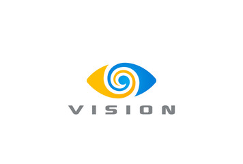 Eye Logo vision abstract Logo design vector Logotype icon © Sentavio