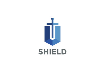 Lawyer Attorney Advocate Logo design vector Shield Sword