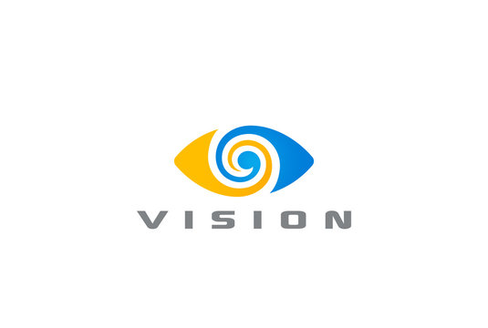 Eye Logo vision abstract Logo design vector Logotype icon