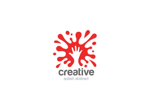 Splash Logo design vector Entertainment service logotype icon
