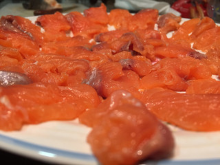 Sashimi de salmón