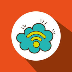 wifi internet online cloud vector illustration eps 10