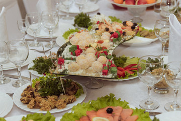 wedding table served