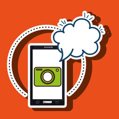 smartphone cloud camera photographic vector illustration eps 10