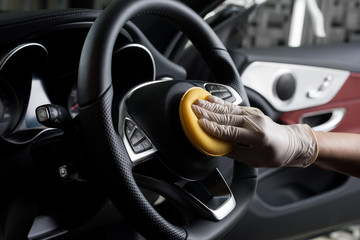 Car detailing series : Cleaning car steering wheel