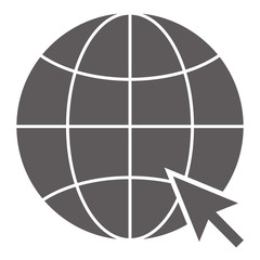 Internet icon.Go to web sign.