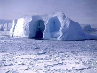 Antarctic iceberg around the antarctic coast.