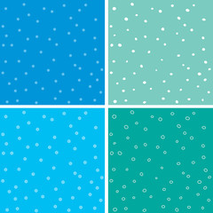 Pattern of snowflakes. Set of seamless backgrounds with snowflakes