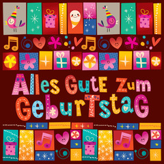 Alles Gute zum Geburtstag Deutsch German Happy birthday design