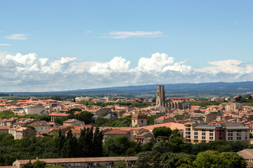 Fototapeta na wymiar Carcassonne, France on a spring day. 