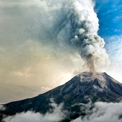 Tungurahua volcano eruption, Ecuador