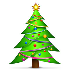 christmas tree on white background