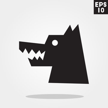 Werewolf halloween icon in trendy flat style isolated on grey background. Id card symbol for your design, logo, UI. Vector illustration, EPS10.