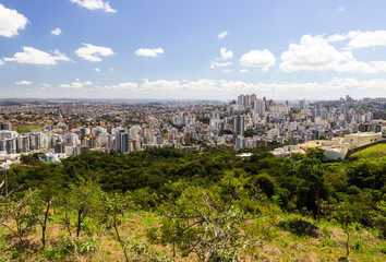 Obraz premium City view of Buritis neighborhood - Belo Horizonte, Minas Gerais, Brazil. April 2016