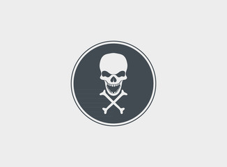 Skull Logo vector icon design