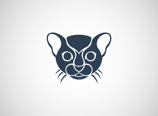 Cat logo vector icon design template