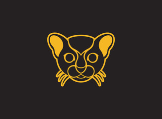 Cat logo vector icon design template