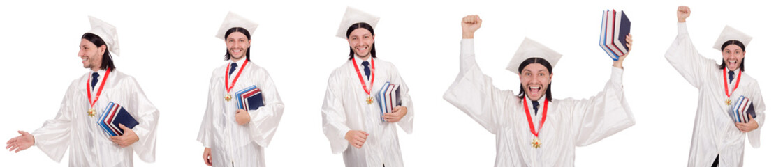 Young man ready for university graduation