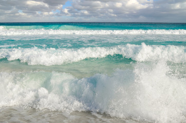 Waves at Carribean sea