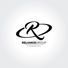 R Initial Symbol in circle