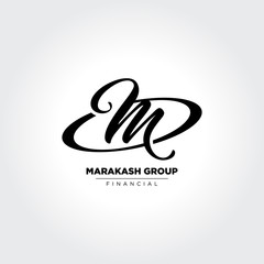 M Initial Symbol in circle