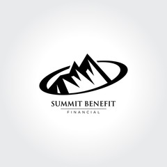 Mountain. Summit. Peak. Vector illustration