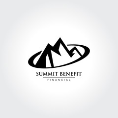 Mountain. Summit. Peak. Vector illustration