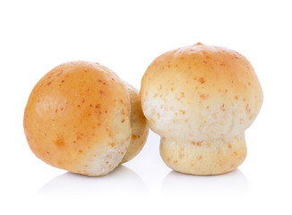 Mini bun whole wheat with tuna and shredded chicken on white bac