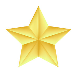 Obraz premium golden star vector on a white background