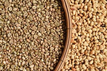 Close up of coffee beans for background