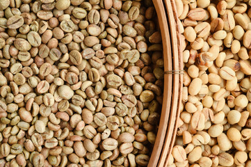 Close up of coffee beans for background