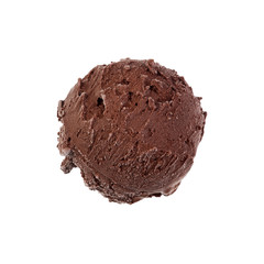 Scoop of chocolate ice-cream.