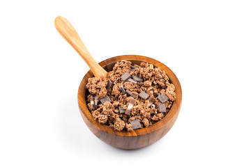 muesli with pieces of chocolate