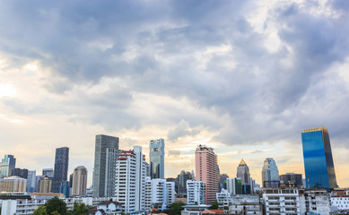Fototapeta na wymiar Bangkok city, Bangkok metropolis nonsi bts landmark of thailand.