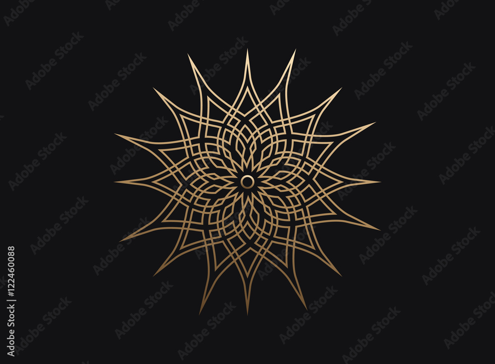 Canvas Prints Lotus logo icon vector design