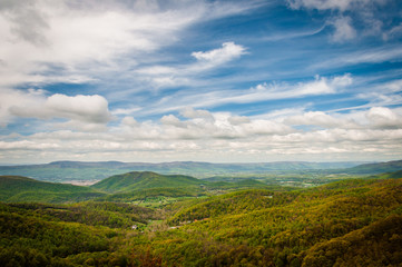 Spring view of the Blue Ridge Mountains and Shenandoah Valley, f