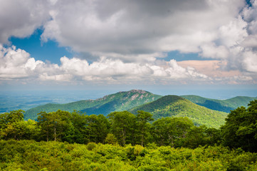 View of Old Rag Mountain from Thoroughfare Overlook, on Skyline