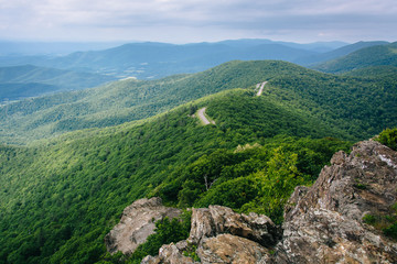 View of the Blue Ridge Mountains from Little Stony Man Cliffs, i