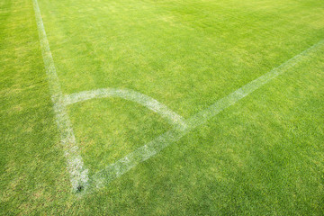 Obraz premium soccer field corner