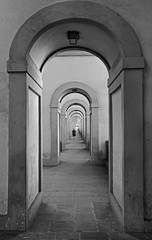 Obraz premium Florence (Italy) - The capital of Renaissance's art and Tuscany region. The Ponte Vecchio at sunrise