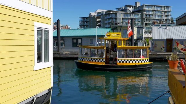 4K Fisherman Wharf, Victoria BC Inner Harbor, House Boats