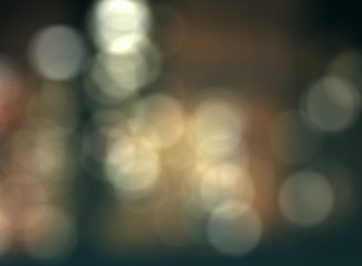 Abstract Blurred  vintage bokeh city night light for advertising