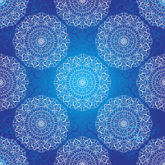 Seamless dark blue christmas pattern