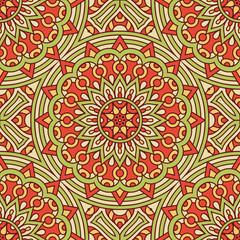 Pattern with circles of red and green