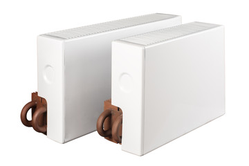 heating battery radiators isolated on white background
