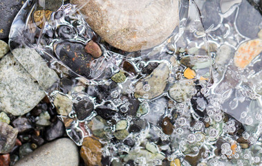 Close-up of melting ice in Jokulsarlon - Iceland