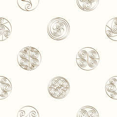 Seamless pattern with irish geometric ornament for your design