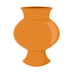 Clay pot isolated illustration