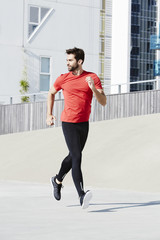 Man jogging in sportswear