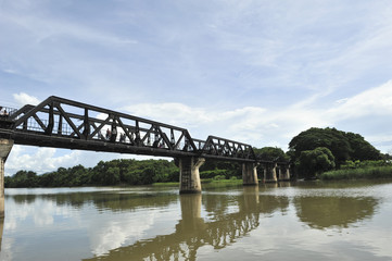 Fototapeta na wymiar The Bridge of the River Kwai kanjanaburi